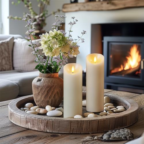 9" x 3" Flickering Flameless Candles (2 Count)