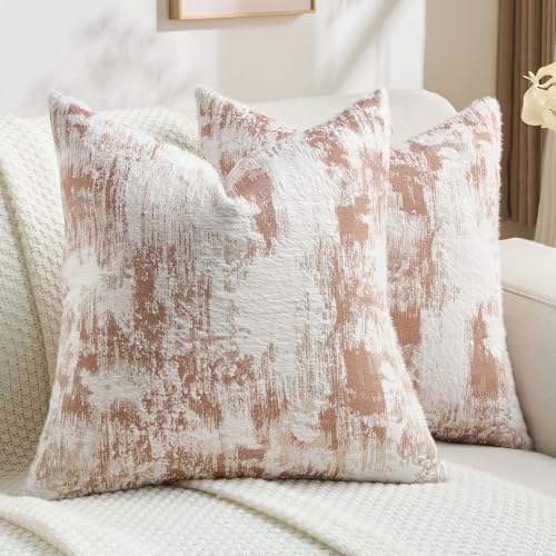 Pack of 2 Faux Cashmere Throw Pillow Covers 20x20 Inch (2 Count)