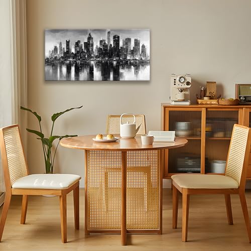 New York City Wall Art Brooklyn Bridge Wall Art Print Paintings Modern Cityscape Canvas Art Wall Decor Picture For Bedroom Apartment Office Home Decor Chicago Artwork 20 × 40 In