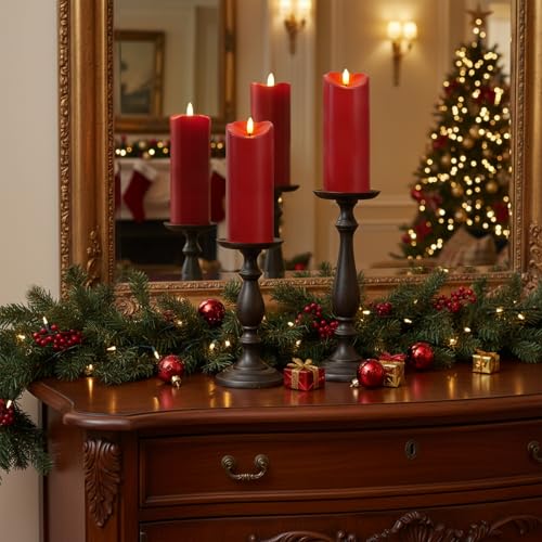 Burgundy Flameless Candles (2 Count)