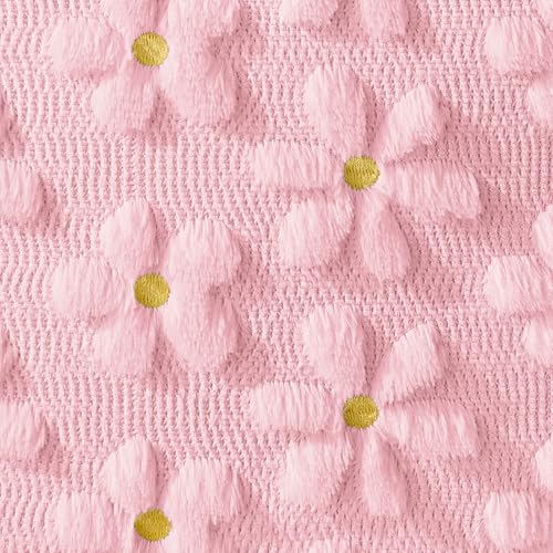 Spring Summer Pillow Covers 20x20 inch Set of 2 Pink Daisy (2 Count)