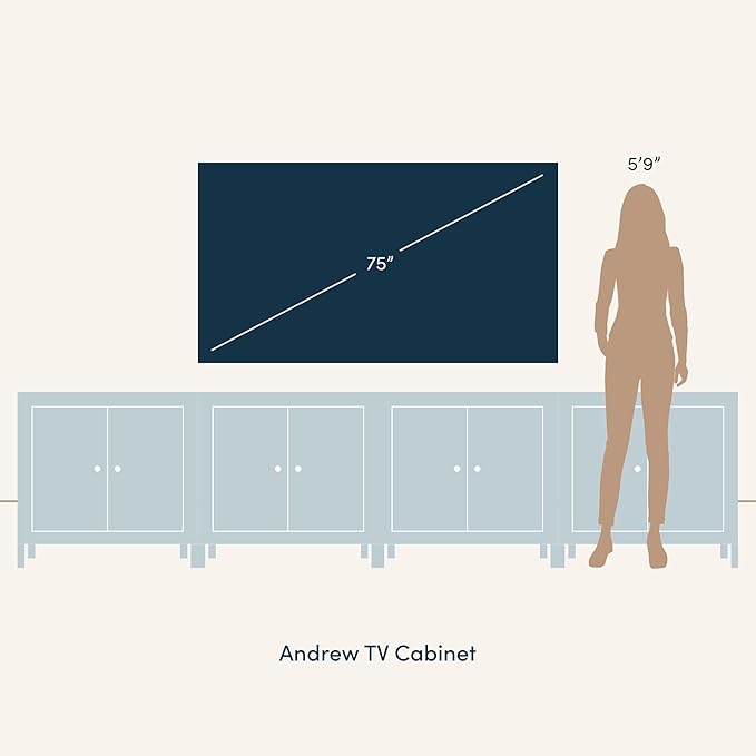 Nathan James Andrew Bohemian TV Stand or Kitchen Sideboard Credenza, Rattan Accent Cabinet with Metal Legs, Light Oak/Matte Black, Set of 4