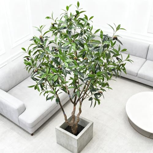 7.5ft Large Realistic Artificial Olive Tree with Olives