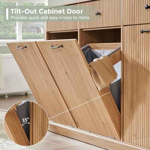 Triple Tilt Out Trash Can Cabinet