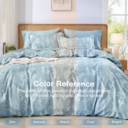 Mineral Blue Bed in a Bag King 7 Pieces