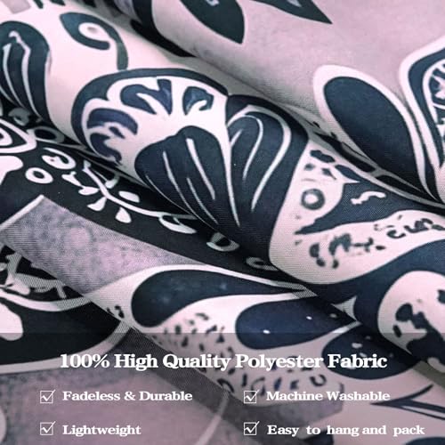 Boho Floral Mandala Tapestry Wall Hanging Grey Bohemian Flower Medallion Tapestry Aesthetic Gray Black Hippie Indian Small Tapestries for Bedroom Living Room Dorm Decor 48 x 36 Inch