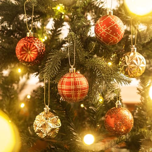 16ct Christmas Tree Decorations Ball Ornaments 2.36 Inches (16 Count)