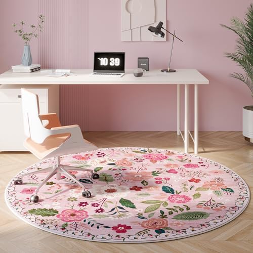 Round Area Rug 4ft Washable