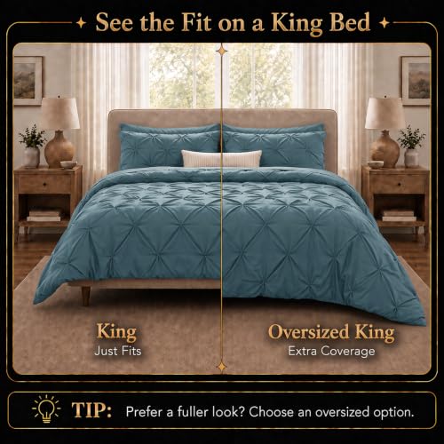 Oversized King Comforter Set Mineral Blue