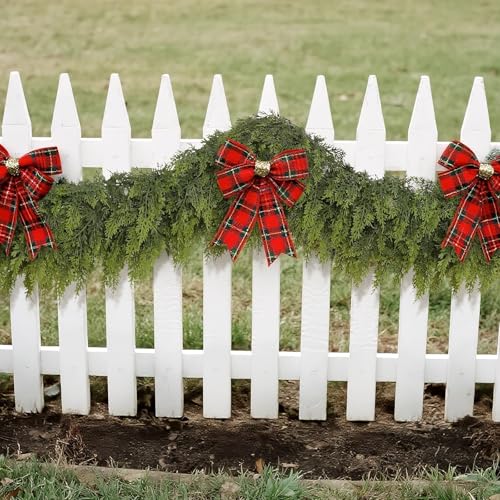 Lifelike Touch Artificial Christmas Cedar Garland for Mantle (2 Count)