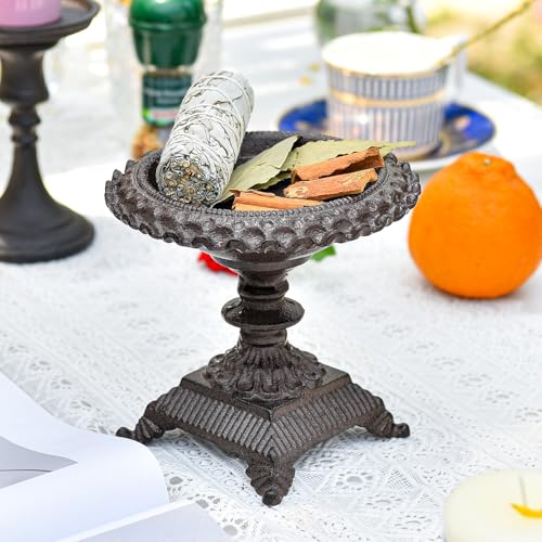 Cast Iron Pillar Candle Holder