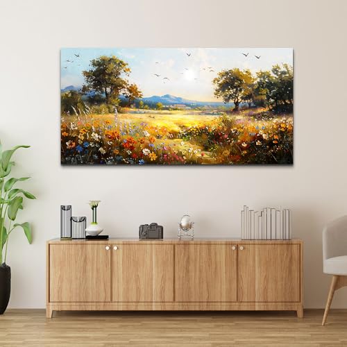 Canvas Wall Art For Living Room Wall Decor For Bedroom Office Wall Decoration Rural Pastoral Painting Artwork Room Aesthetic Home Decor 20x40 In