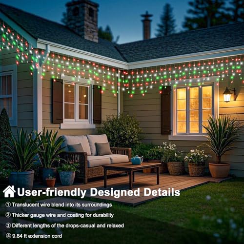 66ft Red White and Green Christmas Lights