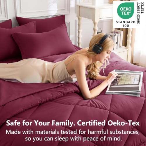 Full Size Comforter Sets Burgundy