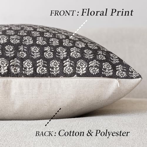 Long Floral Print Lumbar Throw Pillow Covers 14×36 Inch