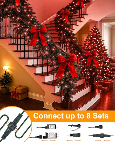 40FT 120 LED Christmas Lights Outdoor