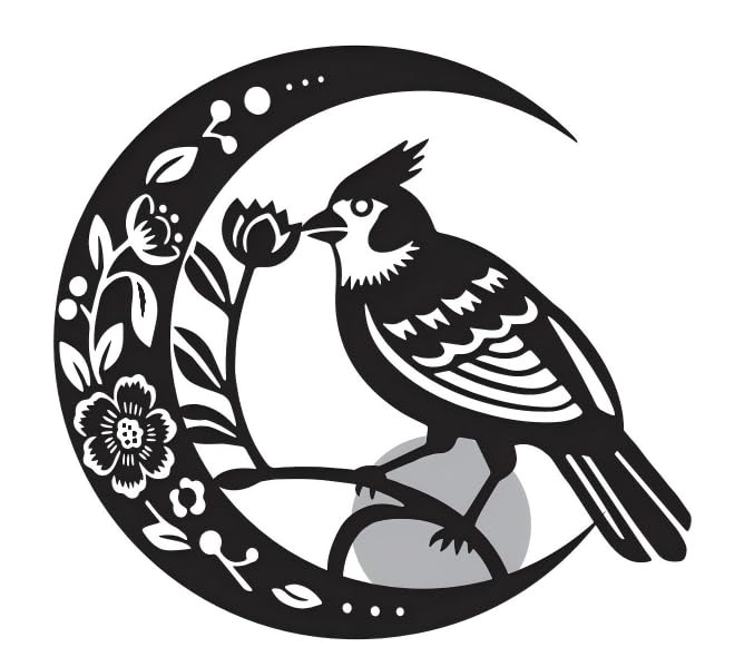 Moon Cardinal Wind Chime for Outside