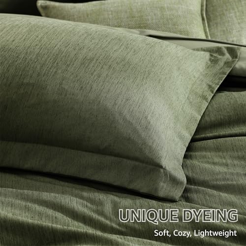 Queen Comforter Set 7 Pieces Cationic Green Bed in a Bag