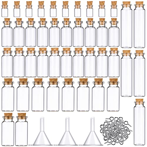 45 Pcs Spell Jar Mini Glass Potion Bottles Cork Stopper (98 Count)