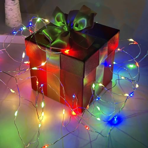 2 Pack Fairy Lights Battery Operated 16FT 50 LED String Lights Multicolor (2 Count)
