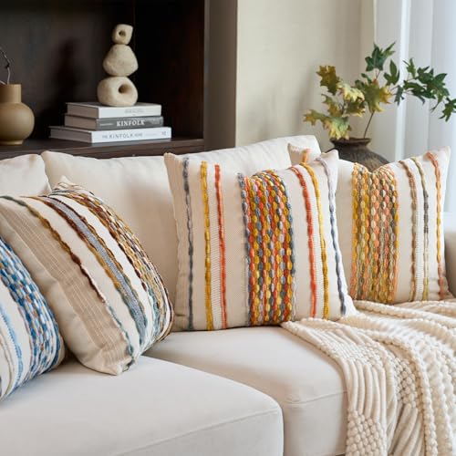 Boho Pillow Covers 18x18 Inch Set of 2 (2 Count)