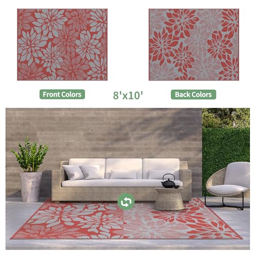 Outdoor Rug Waterproof Plastic Rugs for Patio (80 Sq Ft)
