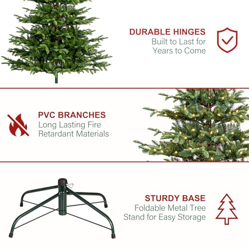 7.5 ft Prelit Sparse Christmas Tree with Realistic PE Foliage