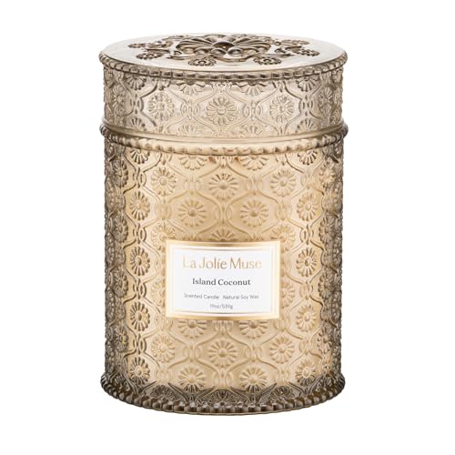 Island Coconut Vanilla Scented Candles for Home (19.4 Ounce)