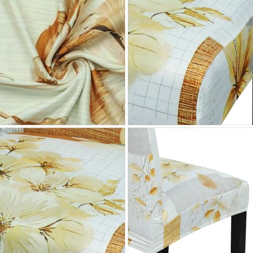 Pattern Chair Covers for Dining Room Set of 6