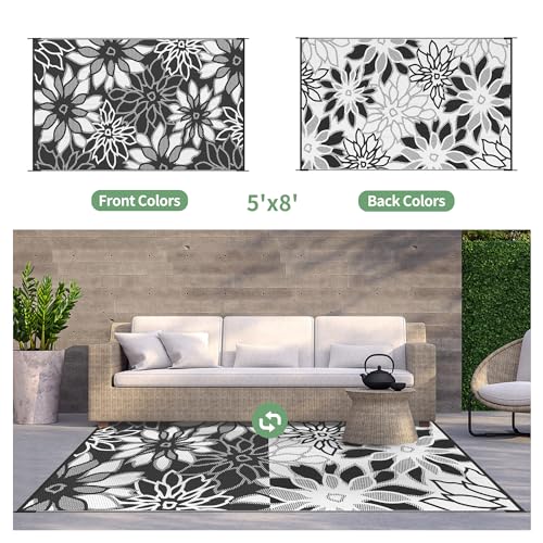 Outdoor Rug Waterproof for Patio Decor