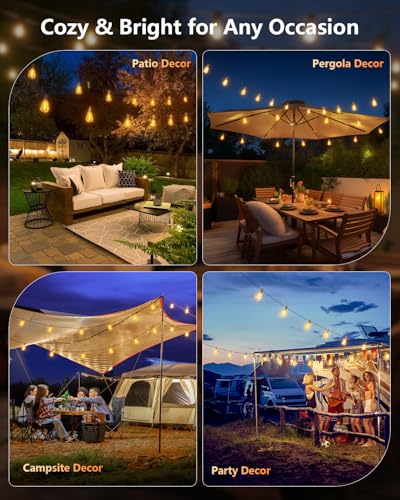 100FT Solar String Lights Outdoor