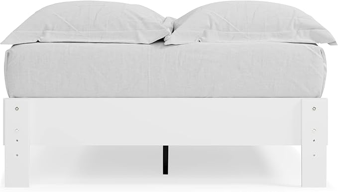 Signature Design by Ashley Piperton Modern Casual Youth Platform Bed Frame, Full, White
