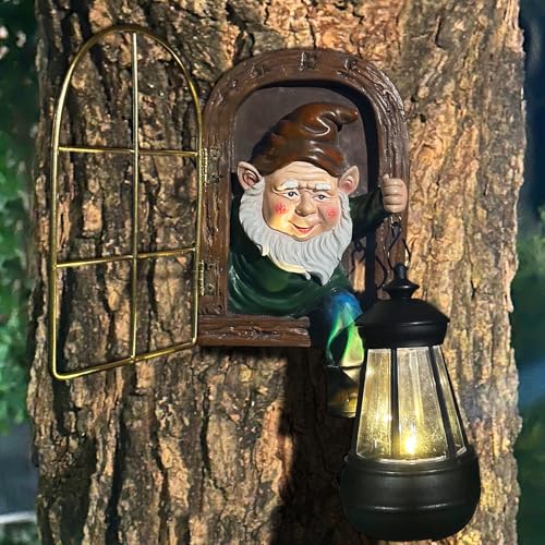 Fairy Garden Statues Gnomes Solar Lantern
