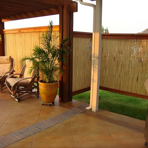 Natural Bamboo Fencing Decorative Rolled Fence Panel 1 in D x 2 ft H x 8 ft L