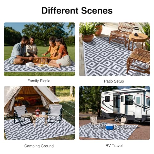 Outdoor Rug 5x8 ft Waterproof Reversible Mat
