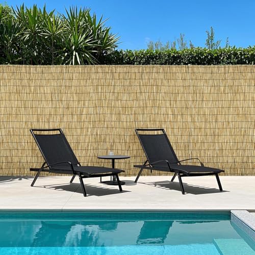Natural 5FT X16.4FT Reed Fencing Roll Bamboo Privacy Fence Screen (82 Sq Ft)