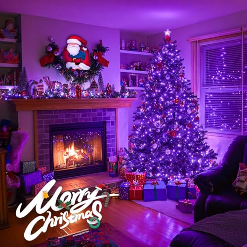 400 LED Purple Halloween Lights Outdoor (132 Foot)
