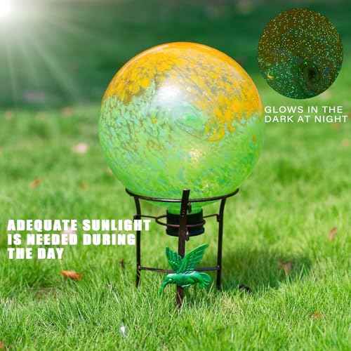 10" Diameter Garden Gazing Balls with Metal Stand
