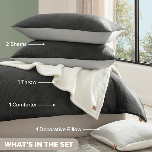 Remina King Comforter Set with Throw Blanket & Pillow