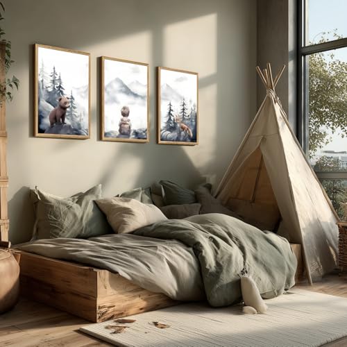 Woodland Boy Nursery Wall Art Set of 3 (3 Count)