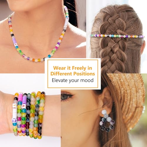 About 1200+ pcs 6mm Glass Beads Bracelet Making Kit (1200 Count)
