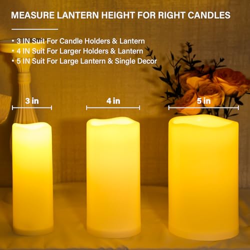 Large Outdoor Flameless Candles 10" x 4" (2 Count)