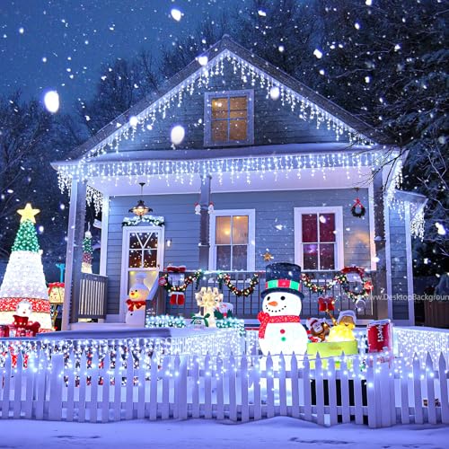 132ft Icicle Lights for Outside