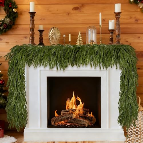 2Pcs 6FT Artificial Norfolk Pine Garlands (12 Foot)