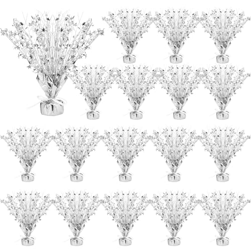 18 Pcs Silver Foil Spray Centerpiece Table Decoration for Wedding