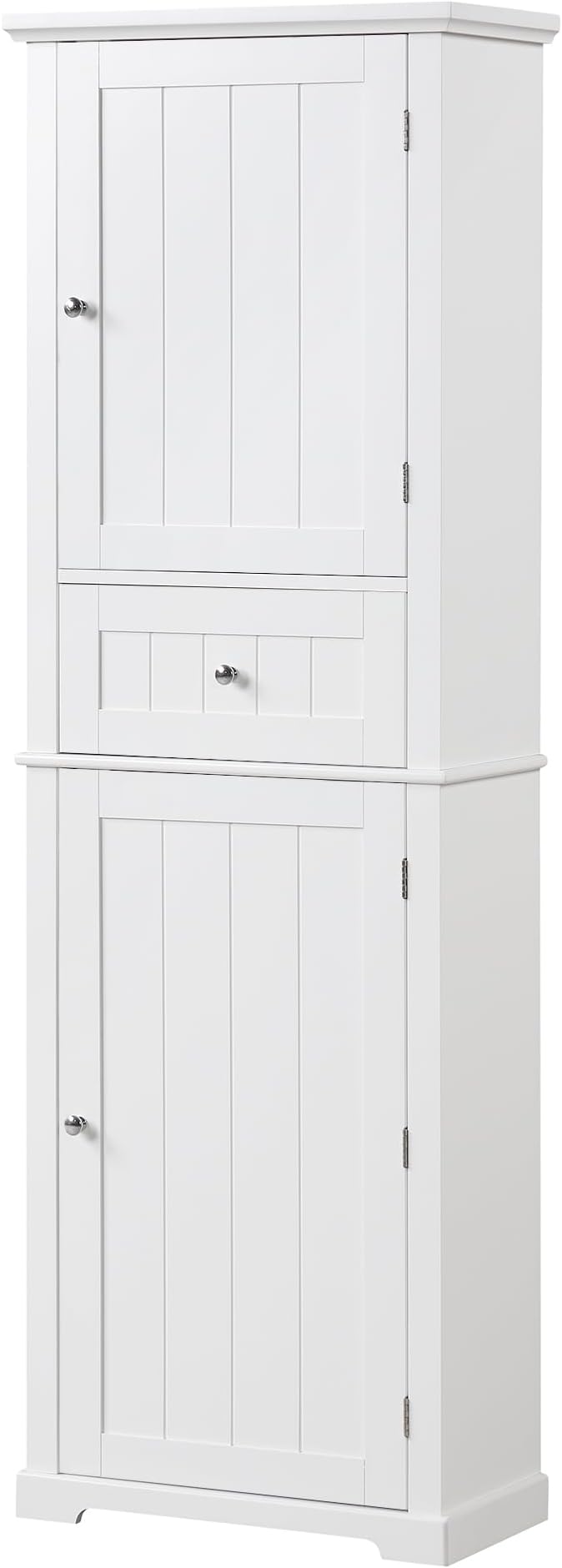 Favfurish 68" Tall Bathroom Storage Cabinet with Doors and Drawer, Modern Linen Cabinets w/Adjustable Shelf & Anti-Toppling Device, Freestanding Cabinet for Bathrooms,Living Room, Entryway,White