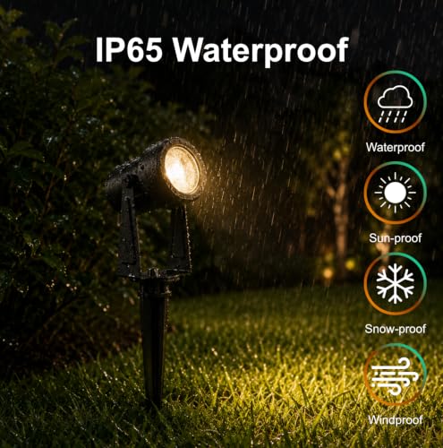 Solar Color Changing RGBW Landscape Spotlights (4 Count)