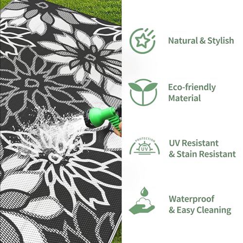 Outdoor Rug Waterproof for Patio Decor