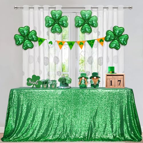 Sequin Tablecloth 60x120 Inch Dark Green Christmas Wedding Party