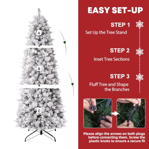 6 ft Prelit Pencil Christmas Tree with 150 Warm White LEDs